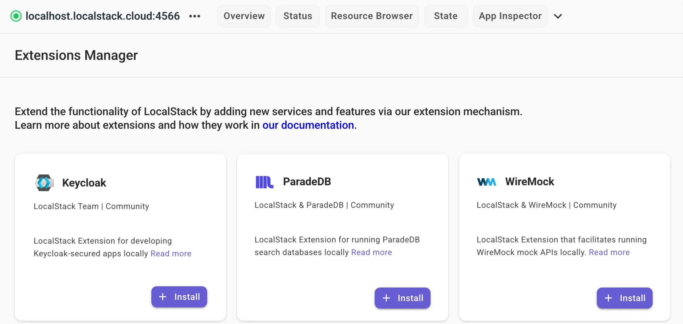 Install the Keycloak extension for LocalStack