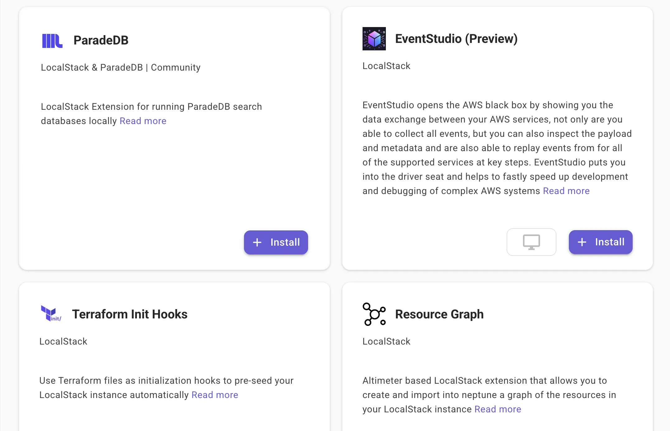 LocalStack Extensions Library