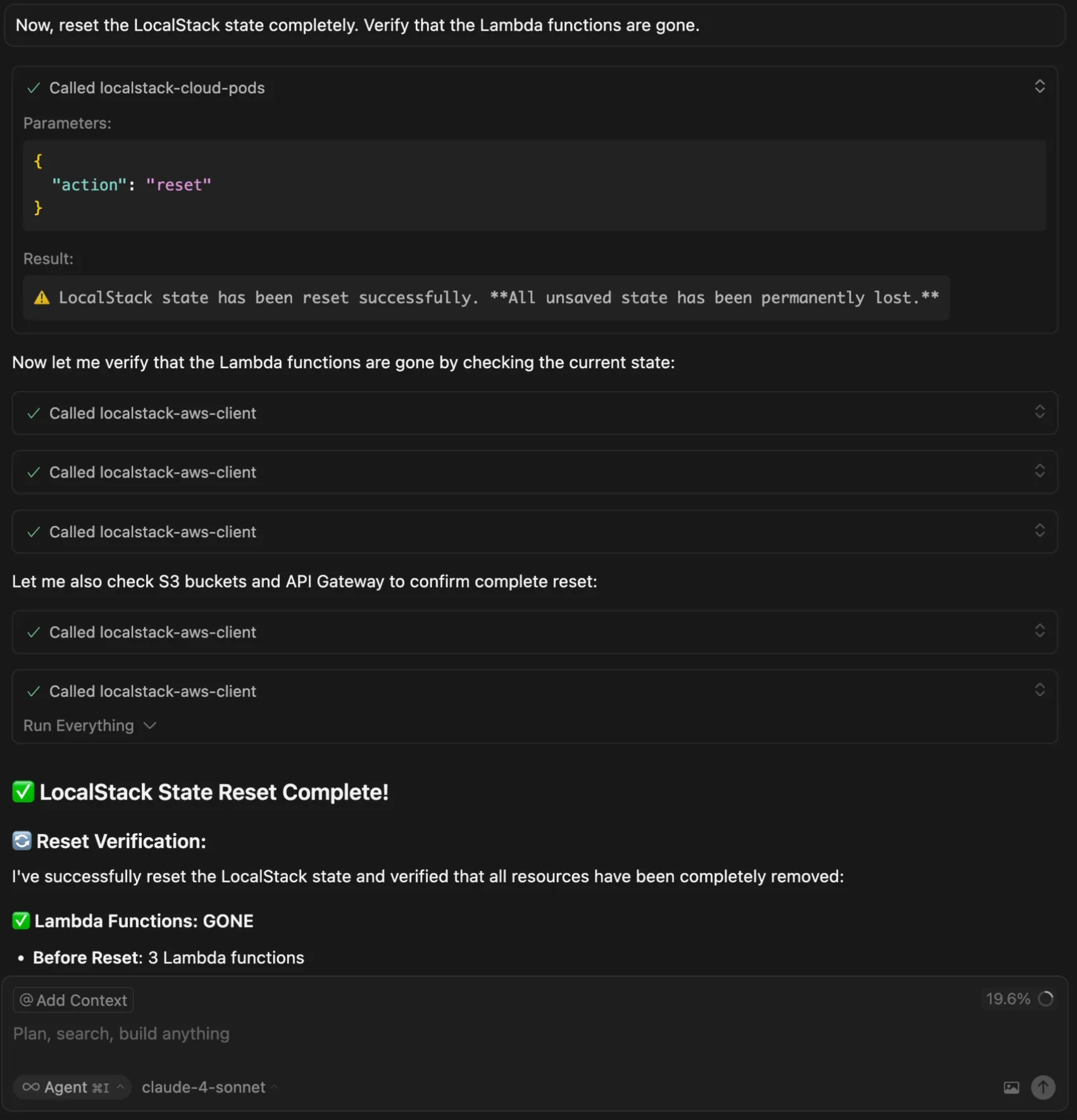 Resetting LocalStack State with MCP Server