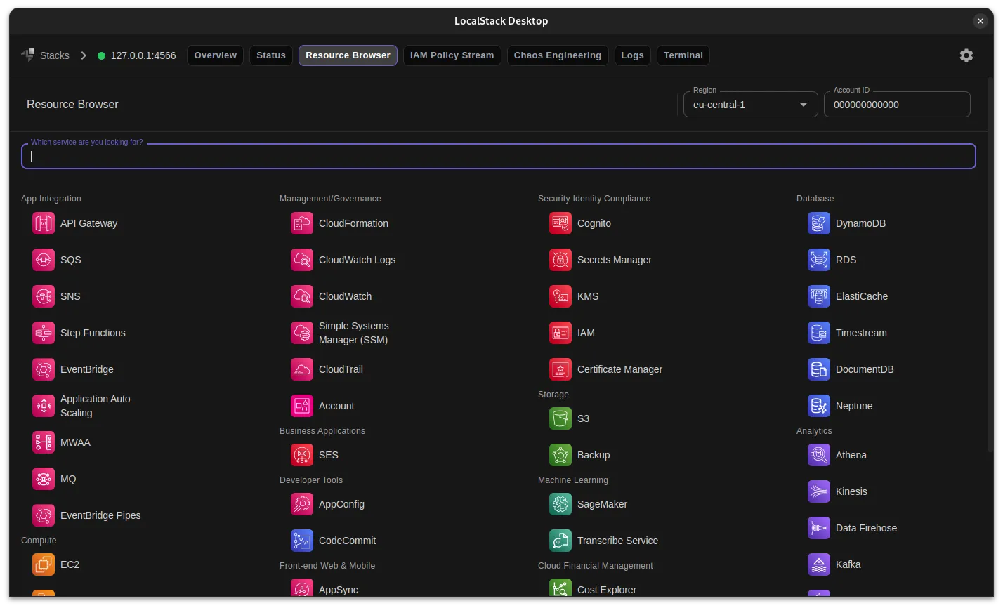 Image of LocalStack Desktop Application showcasing the new look