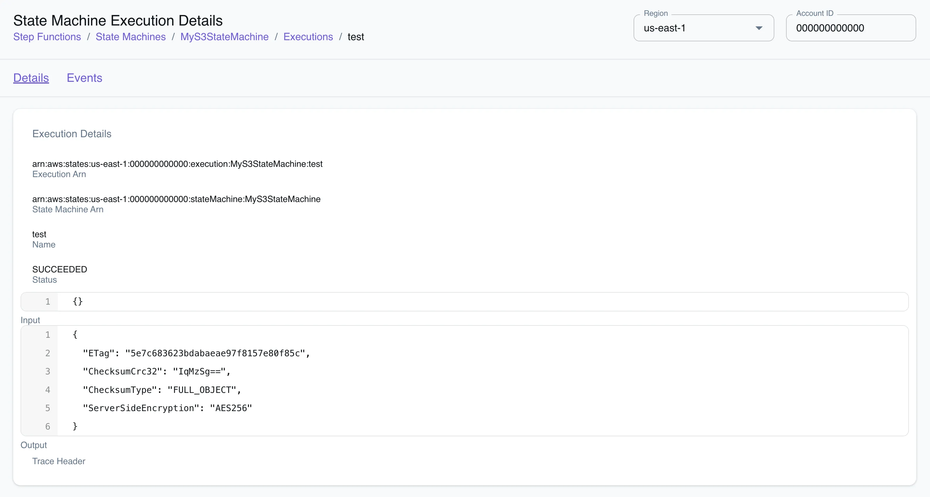 State machine execution details